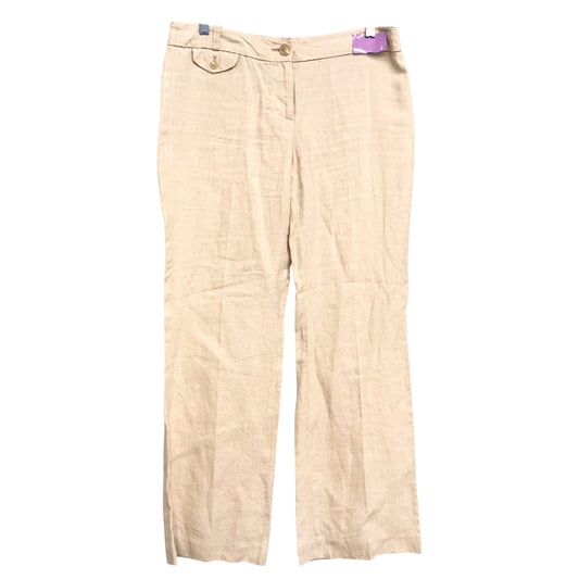 Pants Linen By Loft In Tan, Size:8P