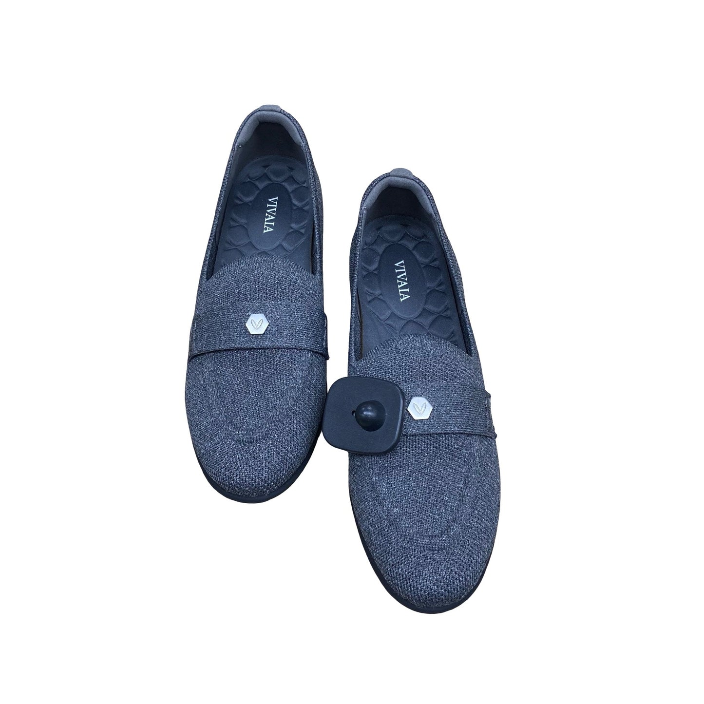 Shoes Flats By Vivaia In Grey, Size:9.5