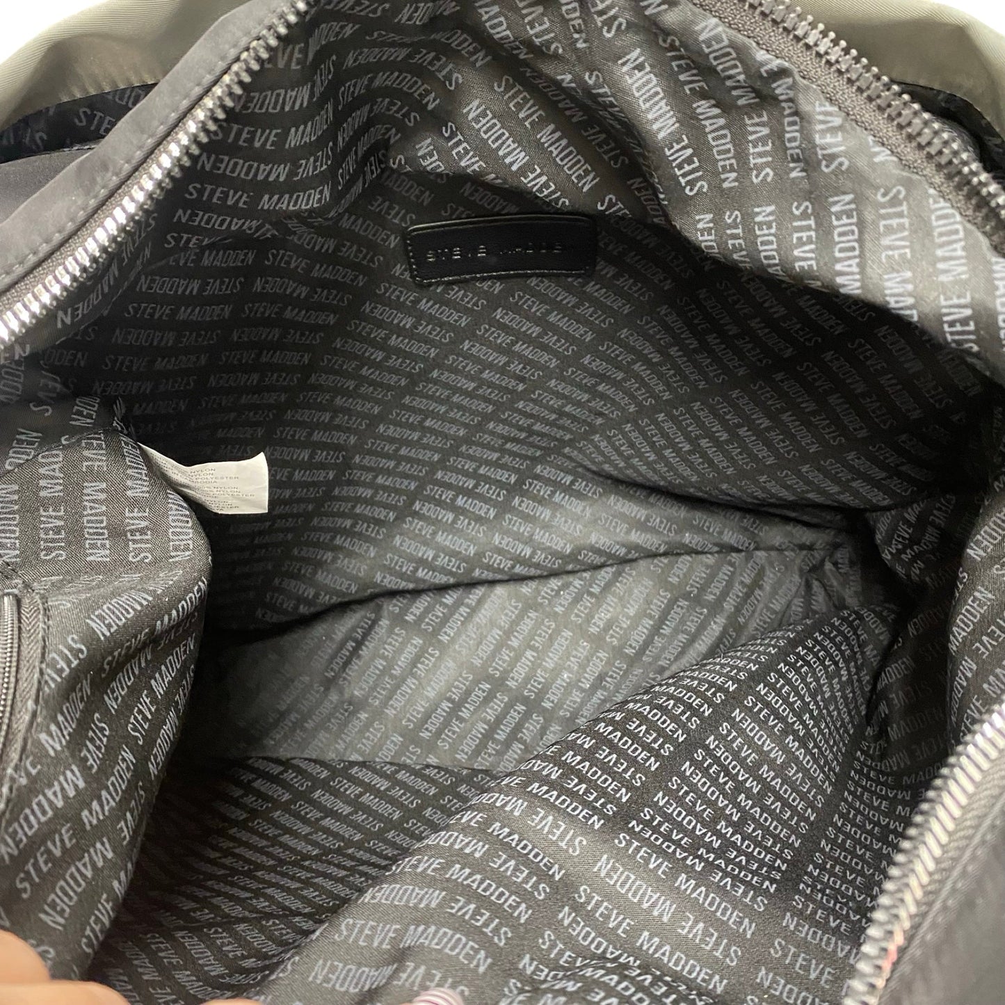 Handbag By Steve Madden In Black & Grey, Size:Large