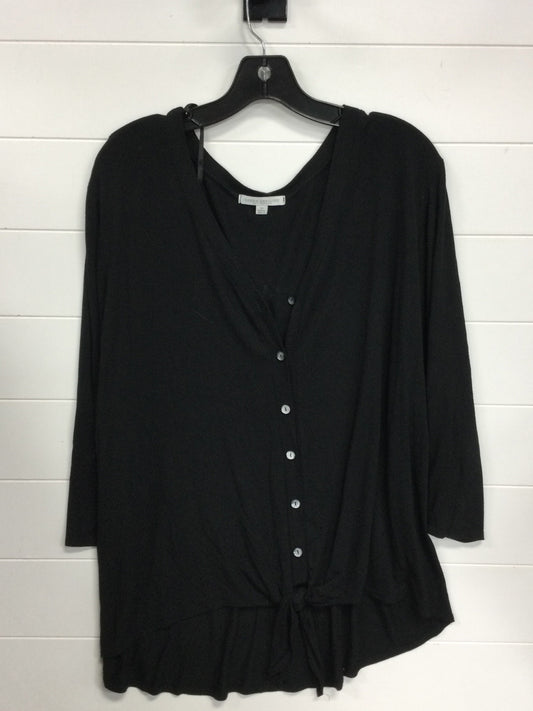 Top Ls By Green Envelope In Black, Size:2X