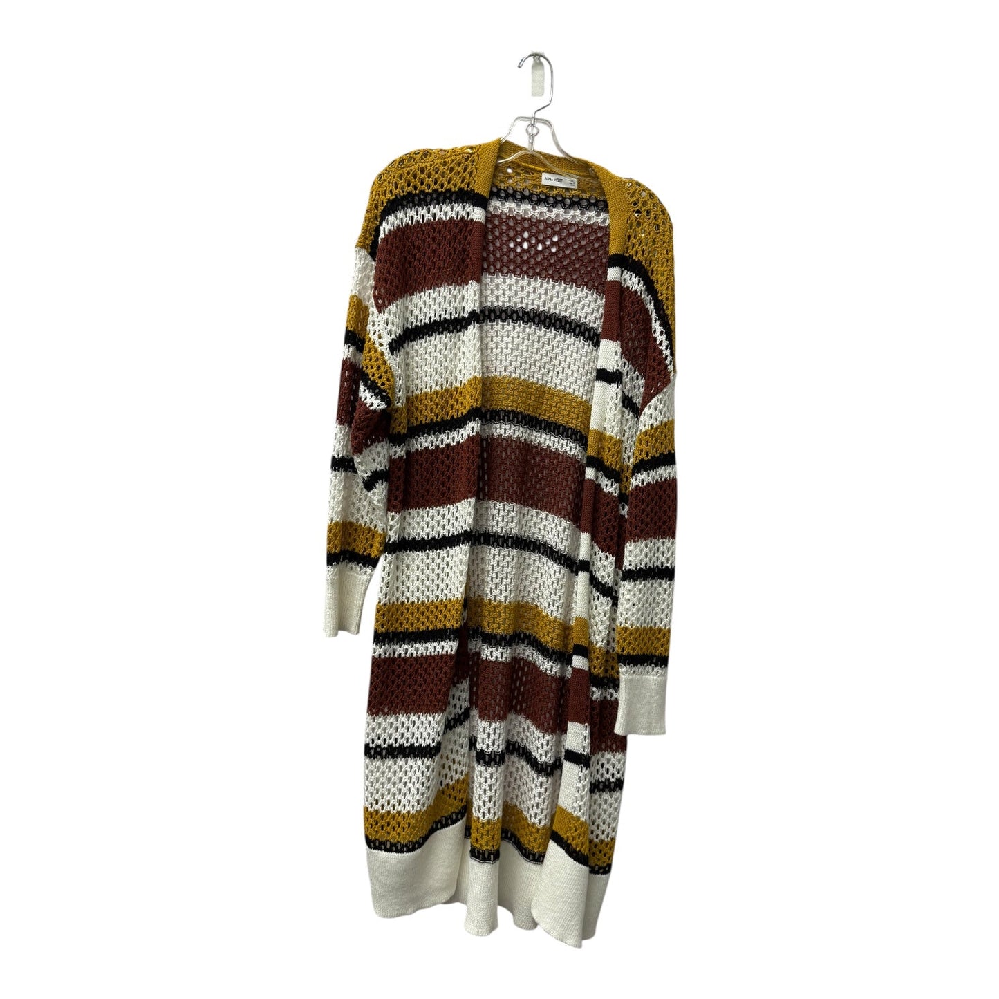 Sweater Cardigan By Nine West In Multi, Size:2X