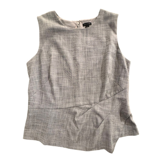 Top Sleeveless By Ann Taylor In Grey, Size:12