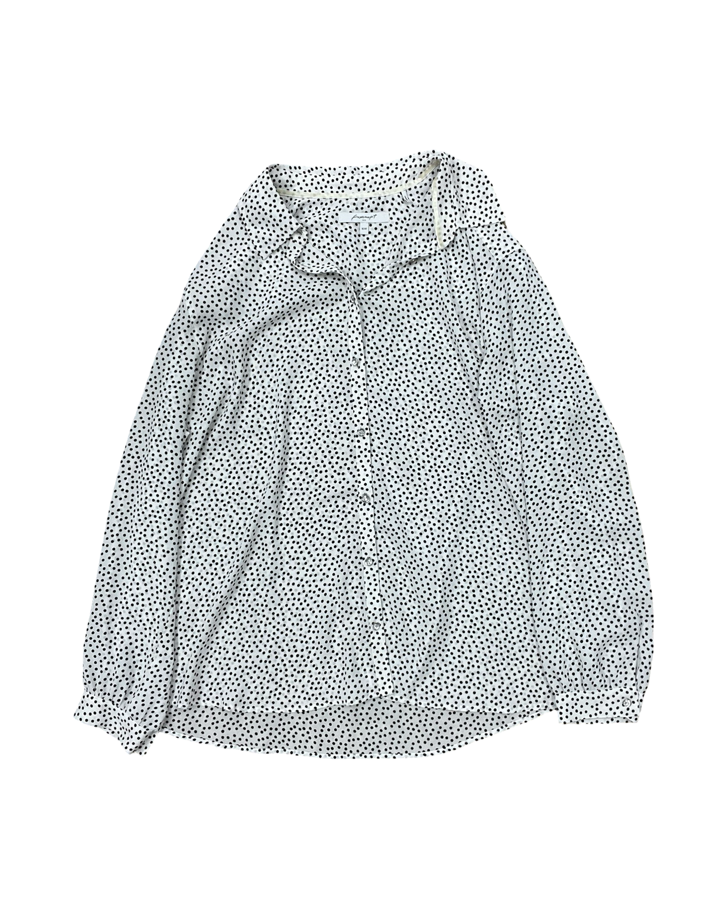 Blouse Ls By Foxcroft In Black & White, Size:Xl