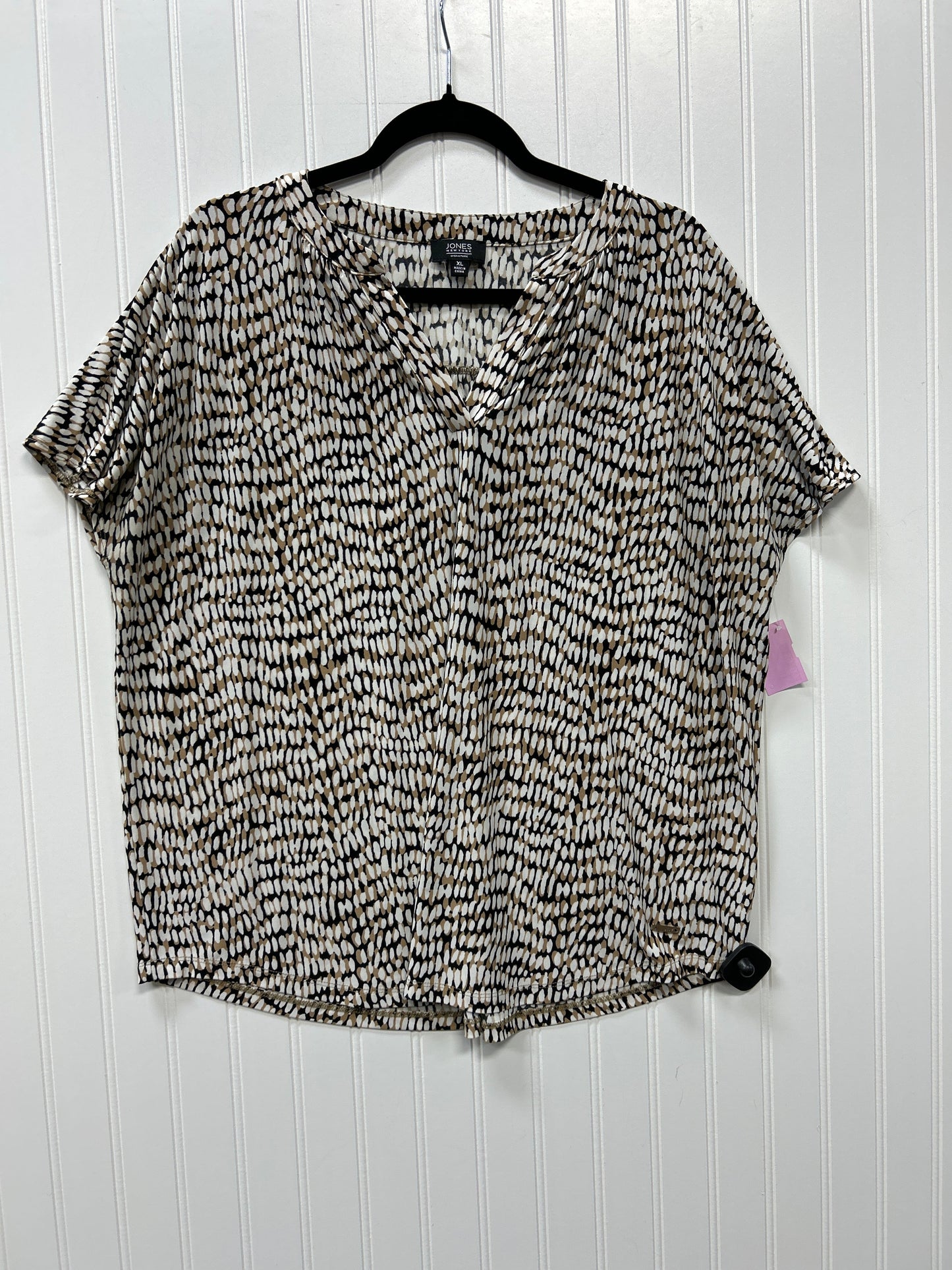 Top Ss By Jones New York In Black & White, Size:Xl