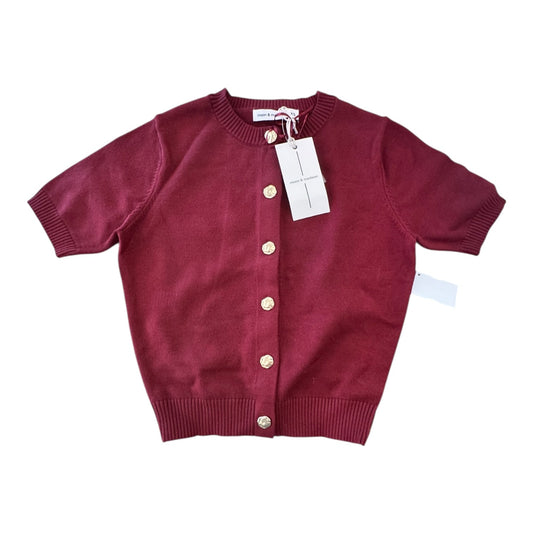 Sweater Ss By Moon And Madison In Maroon, Size:Xs