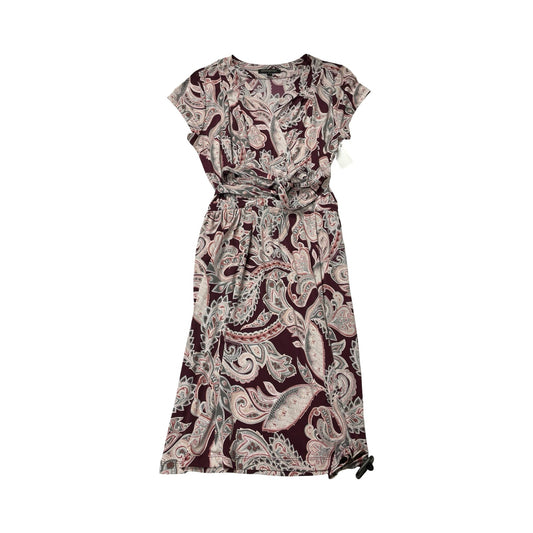 Dress Casual Midi By Banana Republic In Multi, Size:M