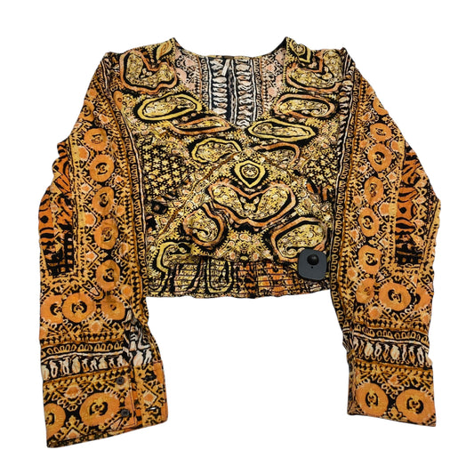 Top Ls By Free People In Black & Yellow, Size:L