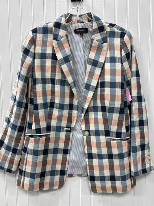 Blazer By Talbots In Plaid Pattern, Size:12