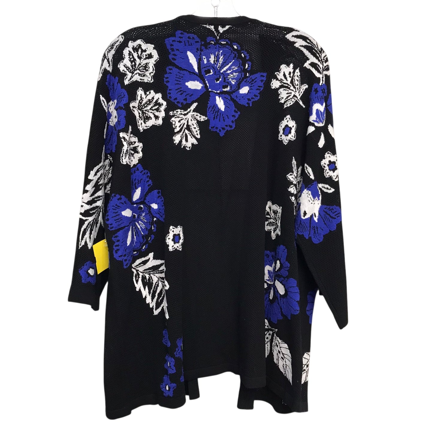 Sweater Cardigan By Chicos In Black & White, Size:Xl