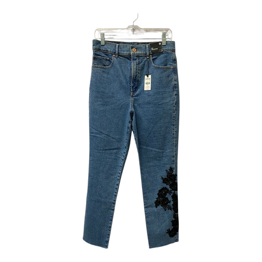Jeans Straight By Express In Blue Denim, Size:8