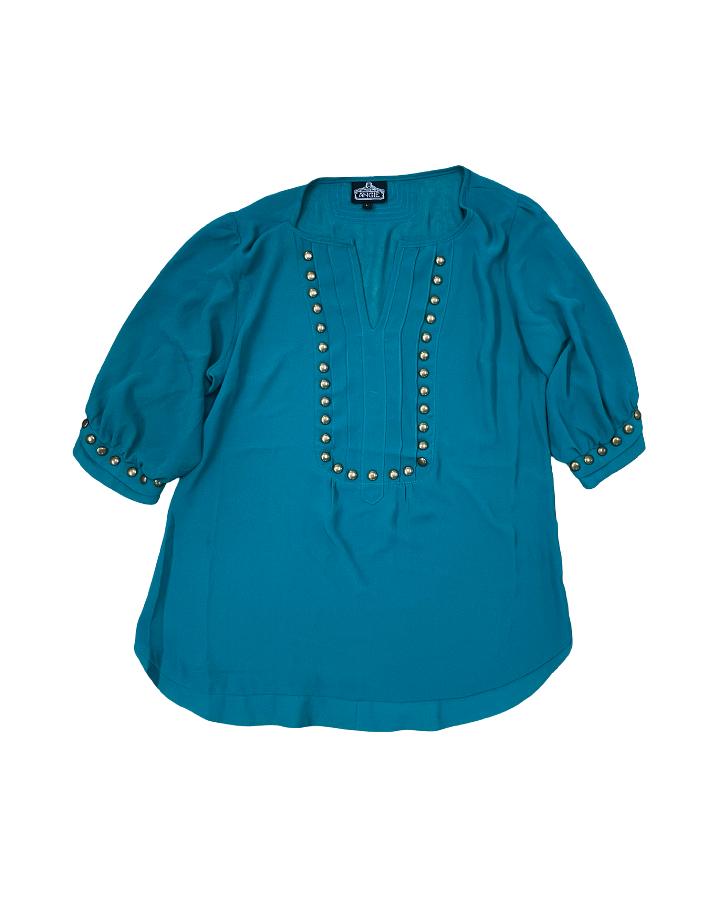 Top Ss By Angie In Teal, Size:L