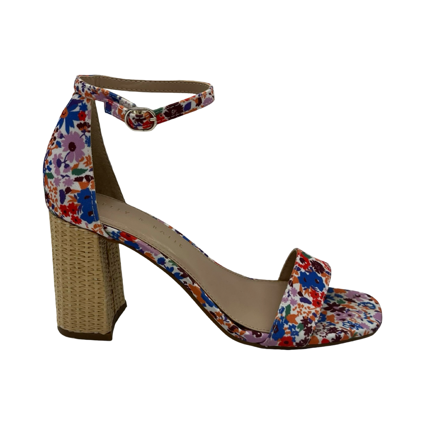 Shoes Heels Block By Kelly And Katie In Floral Print, Size:8