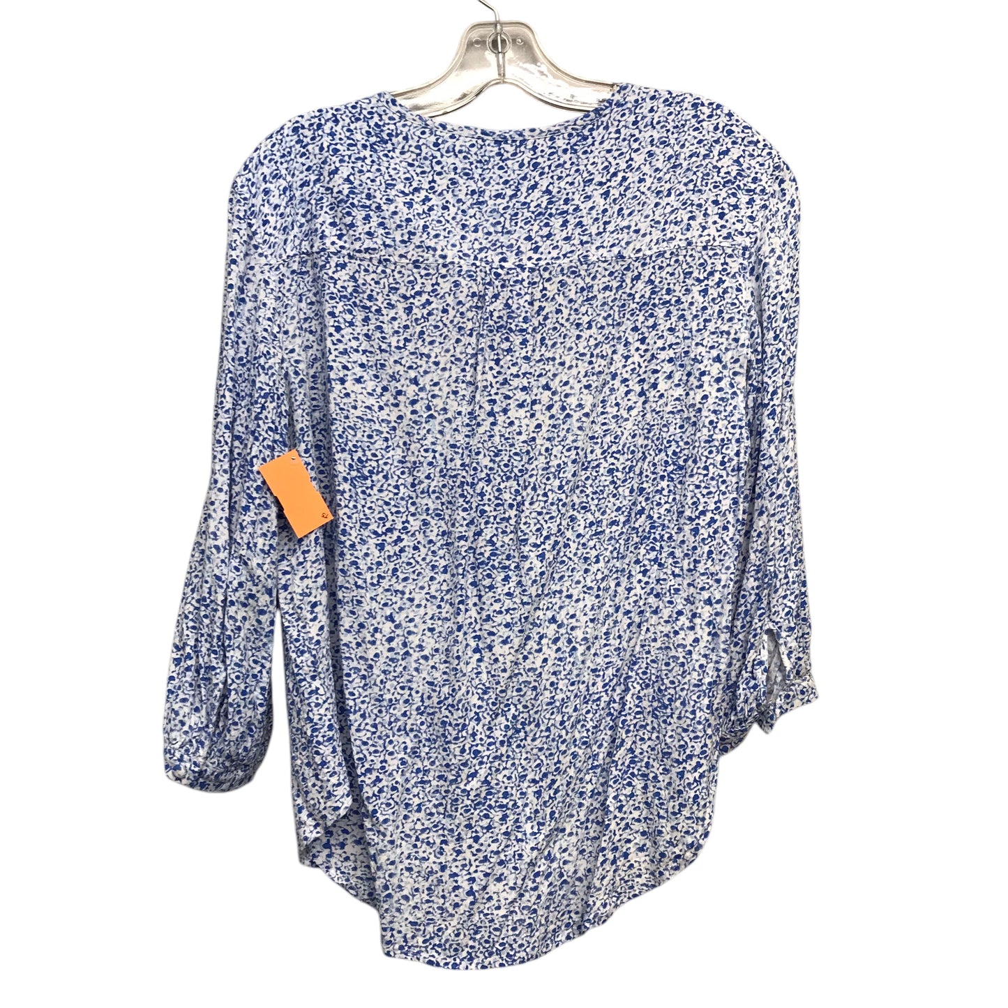 Top 3/4 Sleeve By Caslon In Blue & White, Size:S