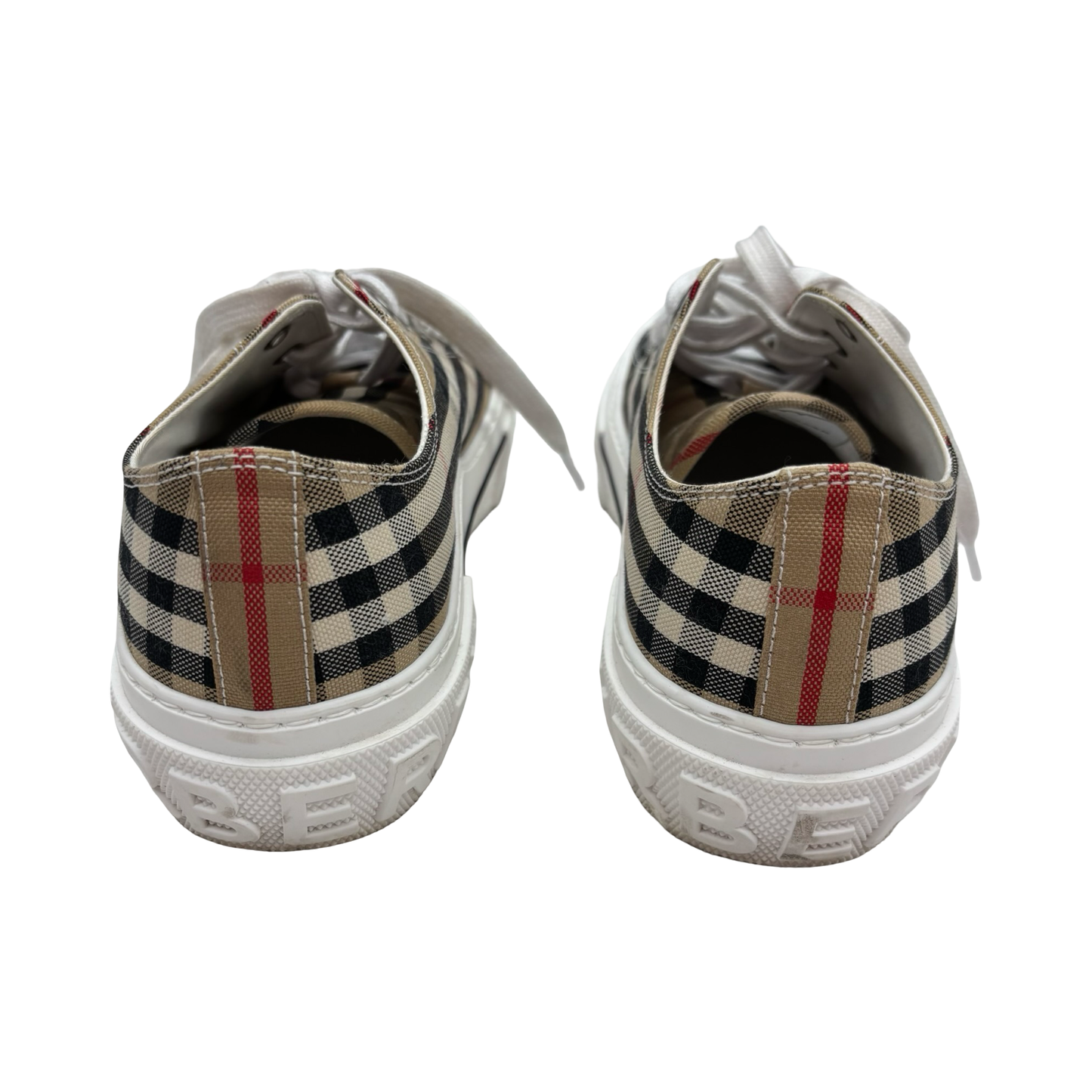 Shoes Luxury Designer By Burberry In Plaid Pattern, Size:9.5