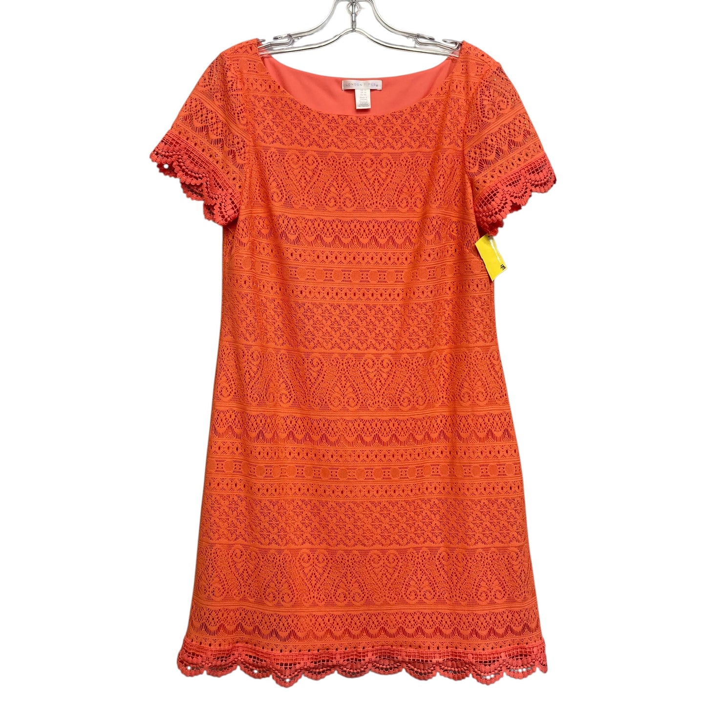 Dress Casual Short By London Times In Orange, Size:M