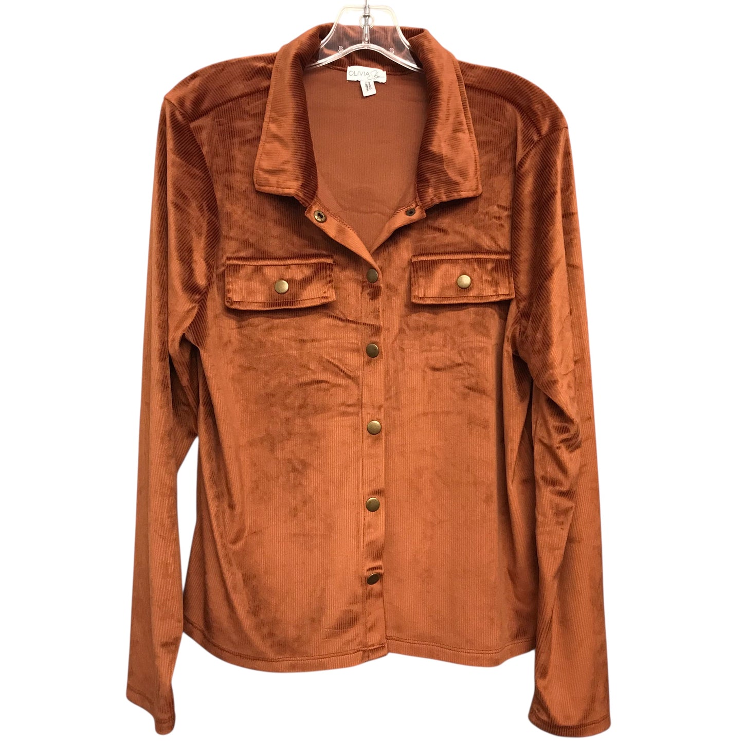 Top Ls By Olivia Sky In Brown, Size:Xl