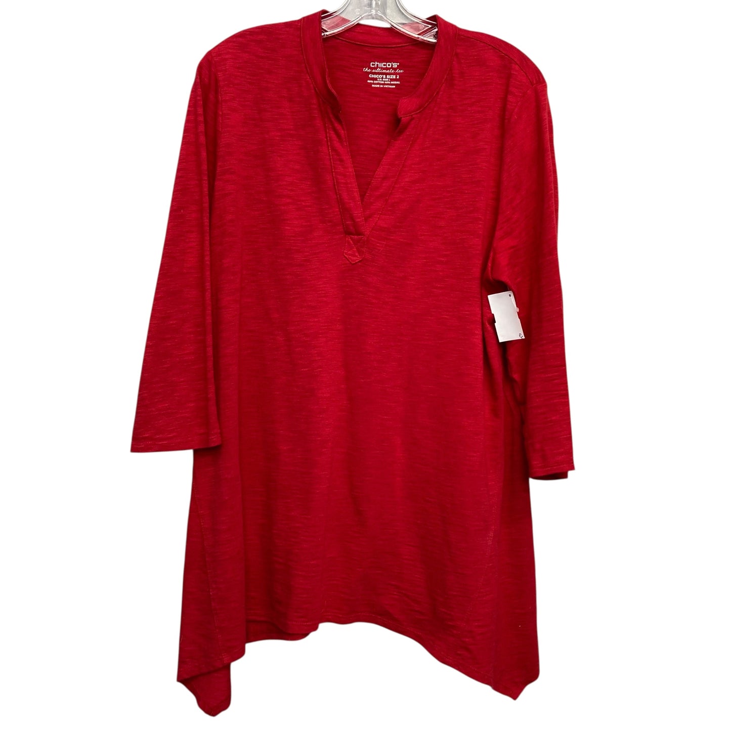 Top Ls Basic By Chicos In Red, Size:L