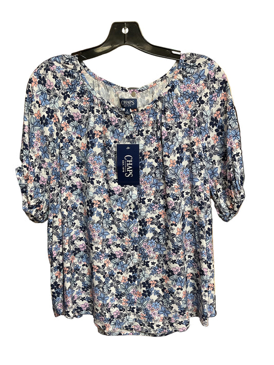 Blouse Ss By Chaps In Floral Print, Size:S