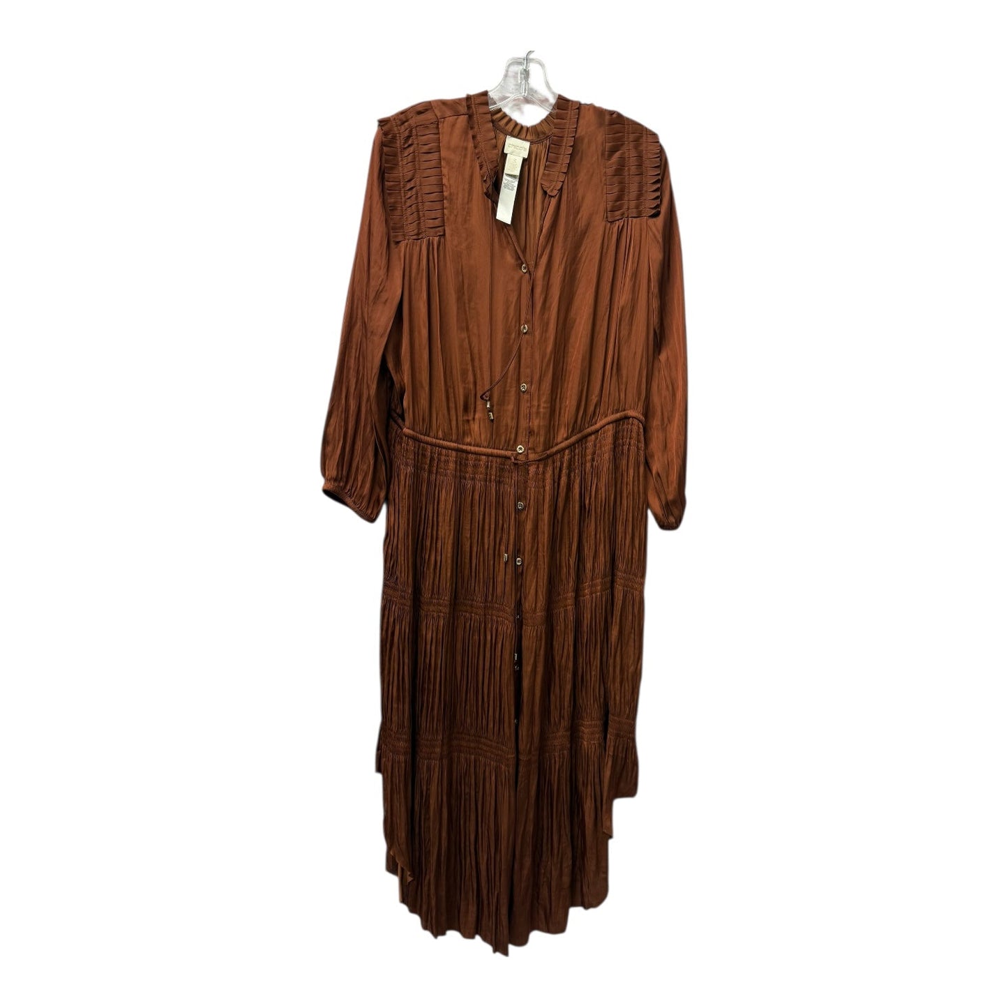 Dress Casual Midi By Chicos In Brown, Size:Xl