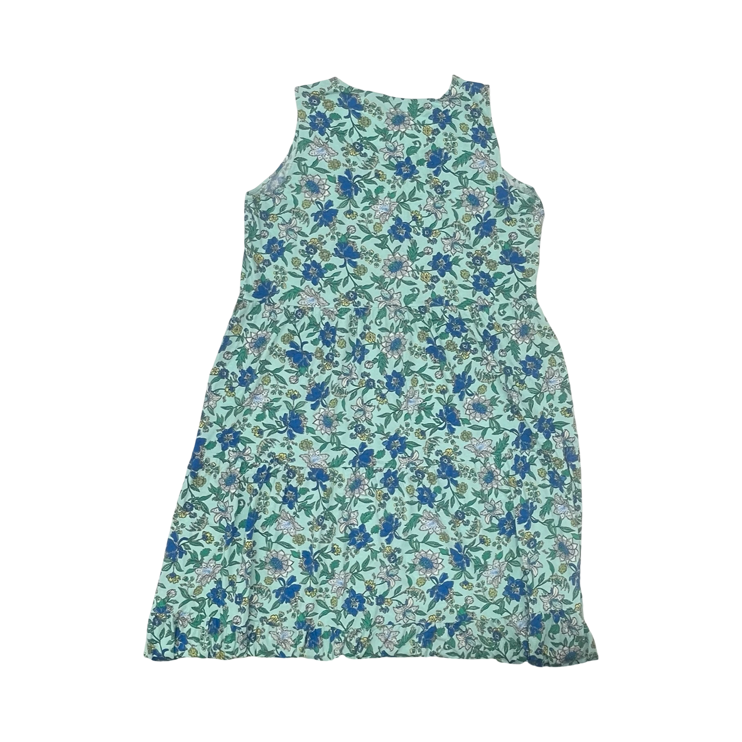 Dress Casual Midi By Lands End In Blue & Green, Size:2X