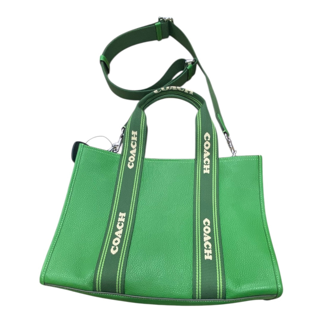 Handbag Designer By Coach In Green, Size:Medium