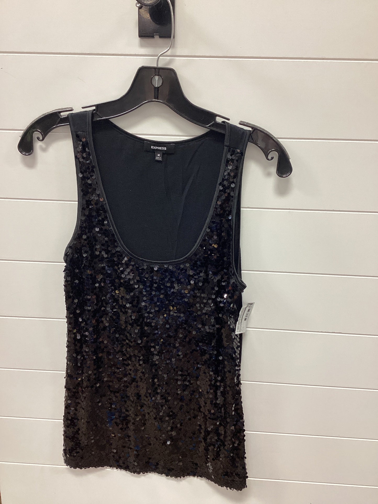 Top Sleeveless By Express In Black, Size:M