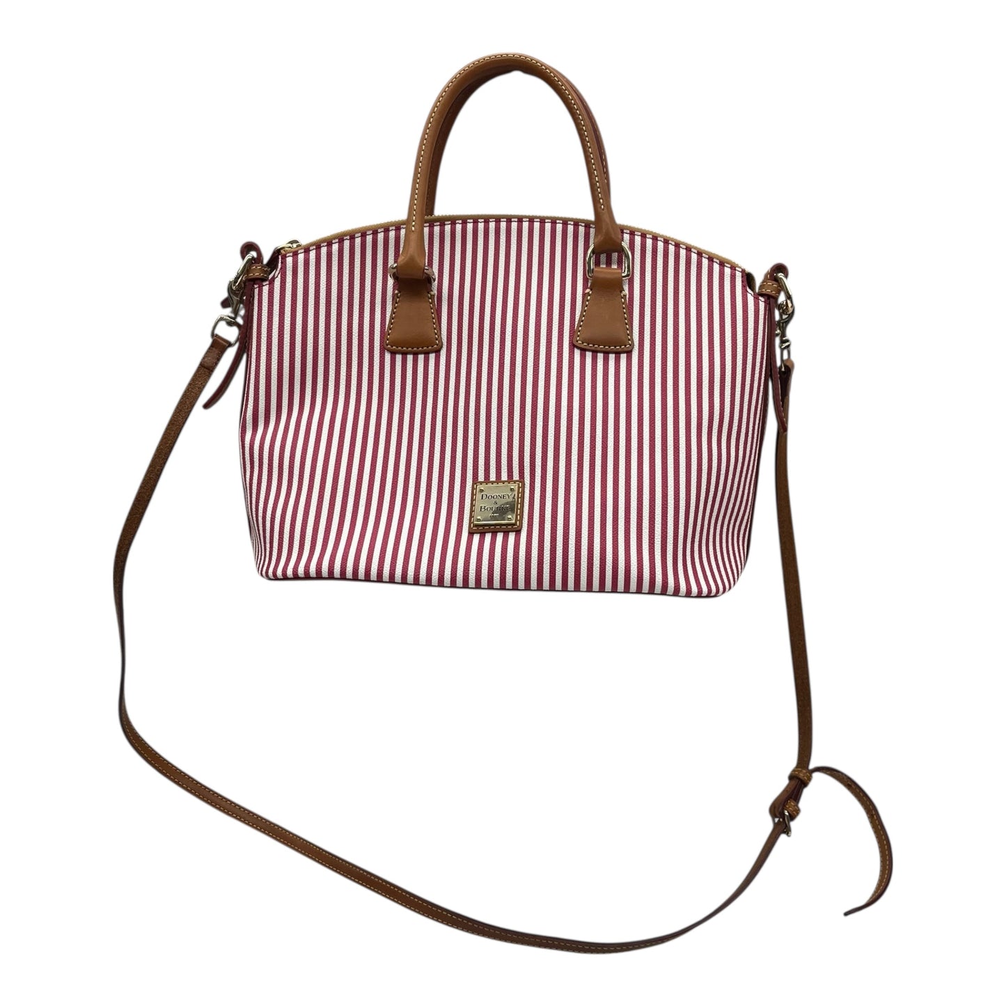 Handbag Designer By Dooney And Bourke In Red & White, Size:Medium