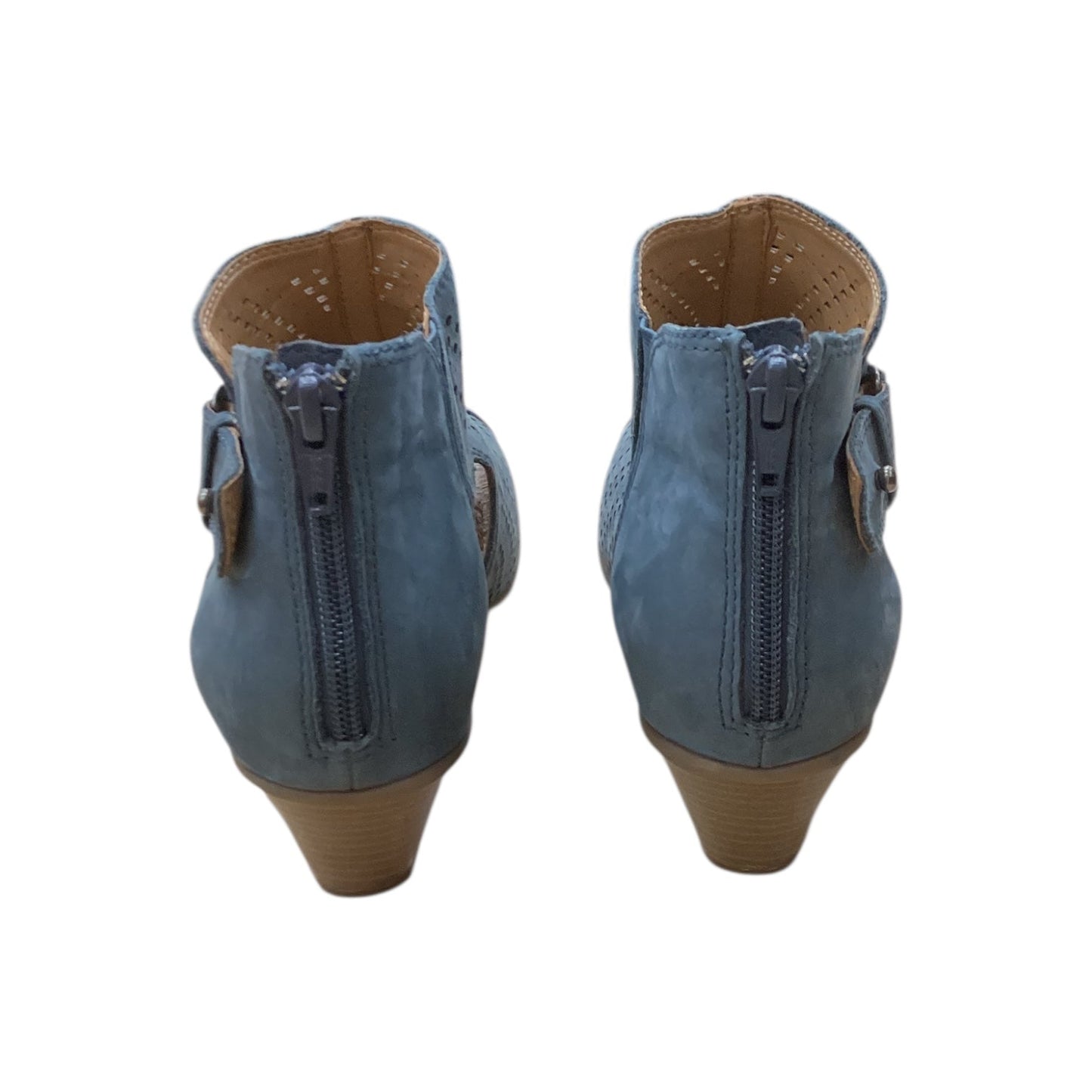 Sandals Heels Block By Earth In Green, Size:7