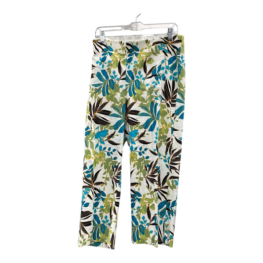 Pants Cropped By Chicos In Blue & Green, Size:18
