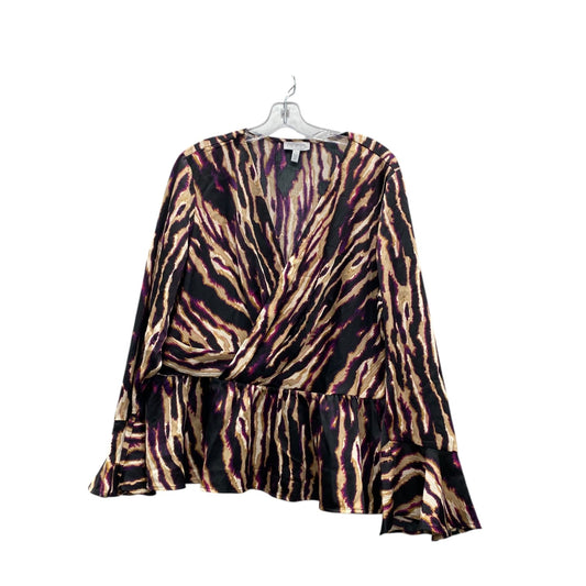 Top Ls By Sofia By Sofia Vergara In Brown & Purple, Size:Xxl