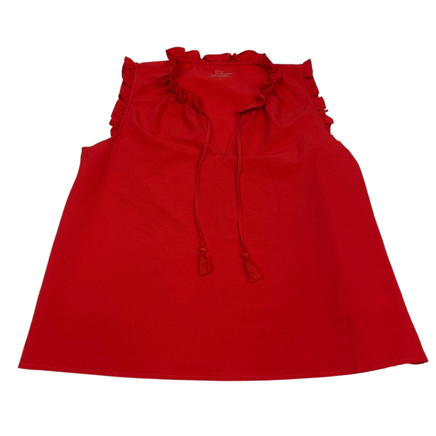 Top Sleeveless Designer By Vineyard Vines In Red, Size:L