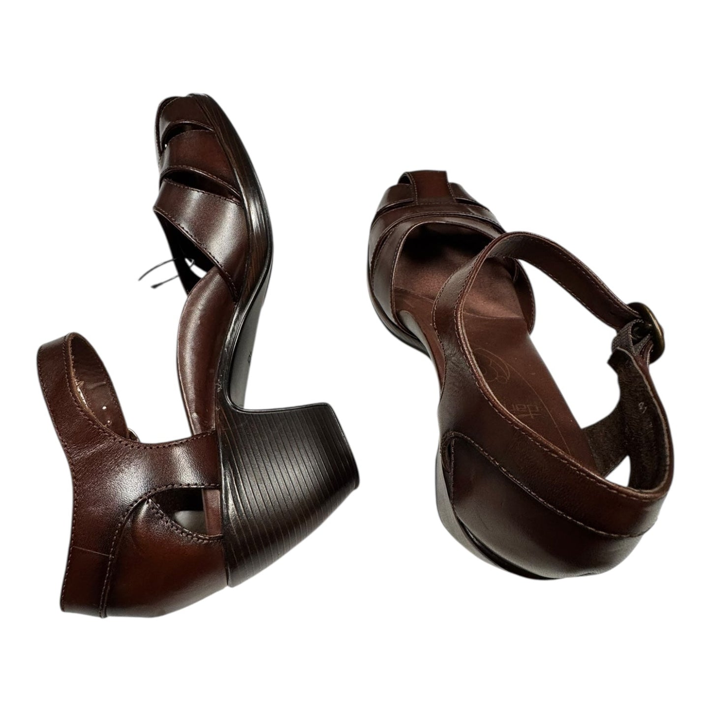 Shoes Heels Block By Dansko In Brown, Size:9.5