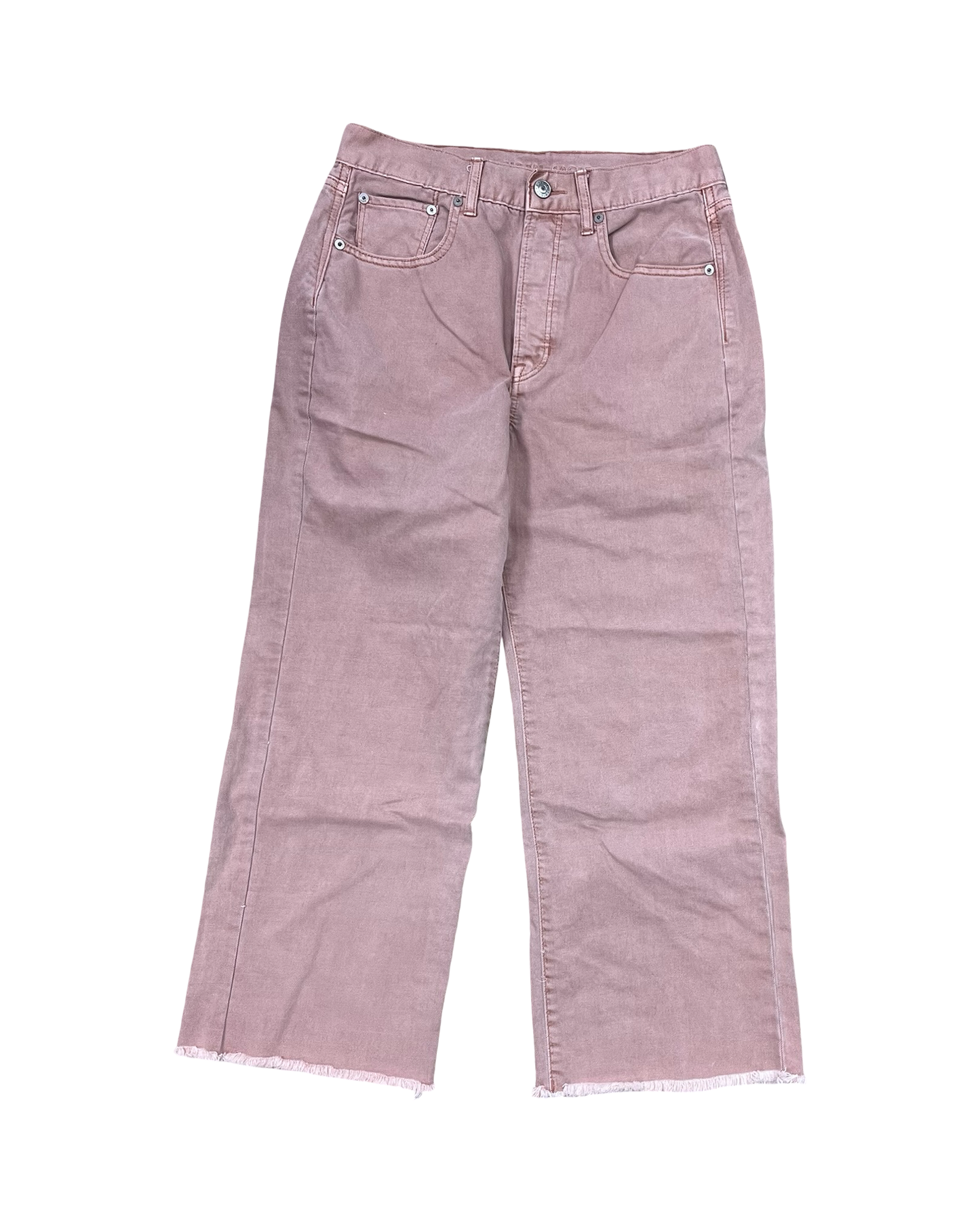 Jeans Wide Leg By American Eagle In Pink Denim, Size:6