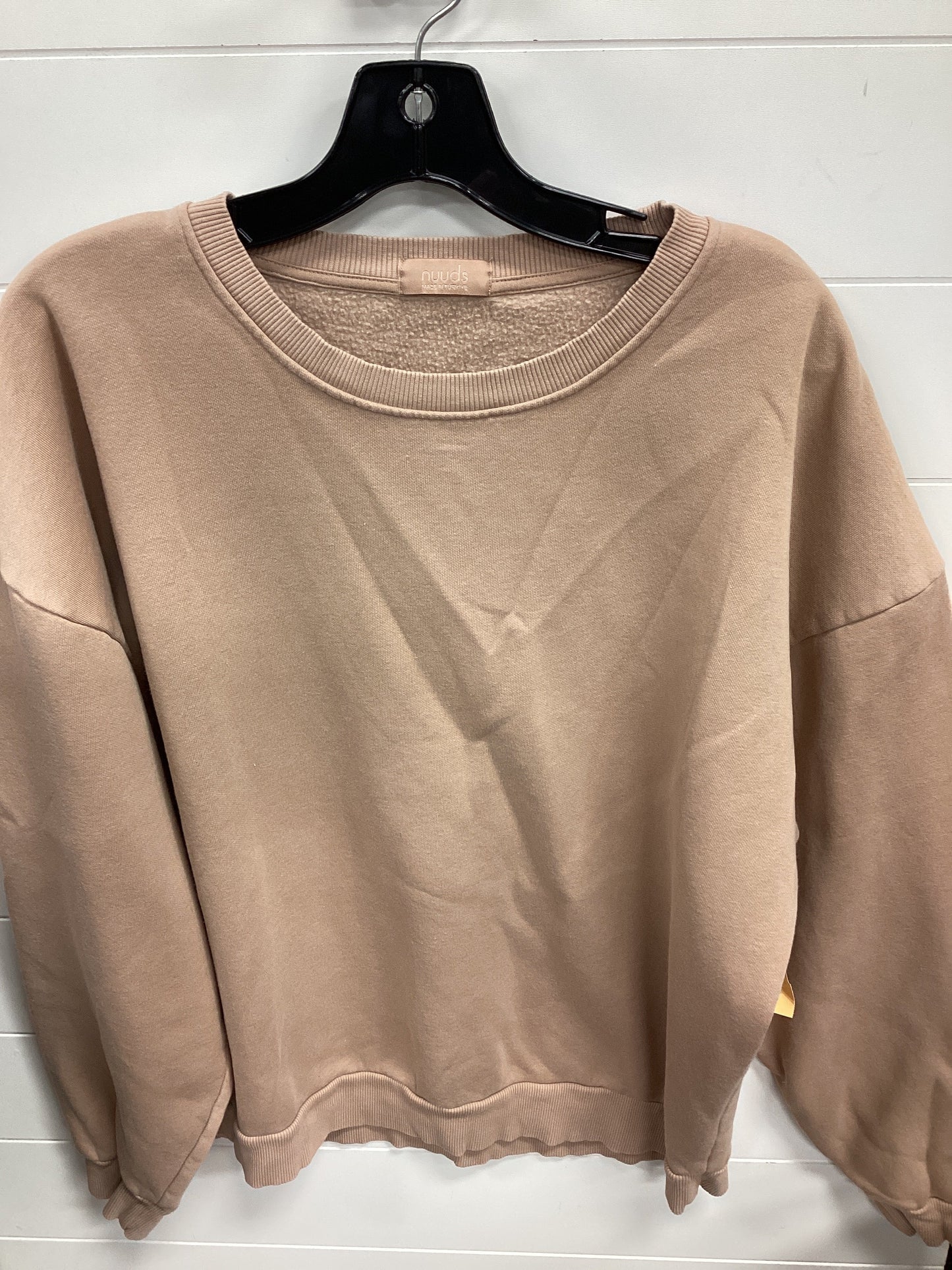 Athletic Sweatshirt Crewneck By Cmc In Beige, Size:L
