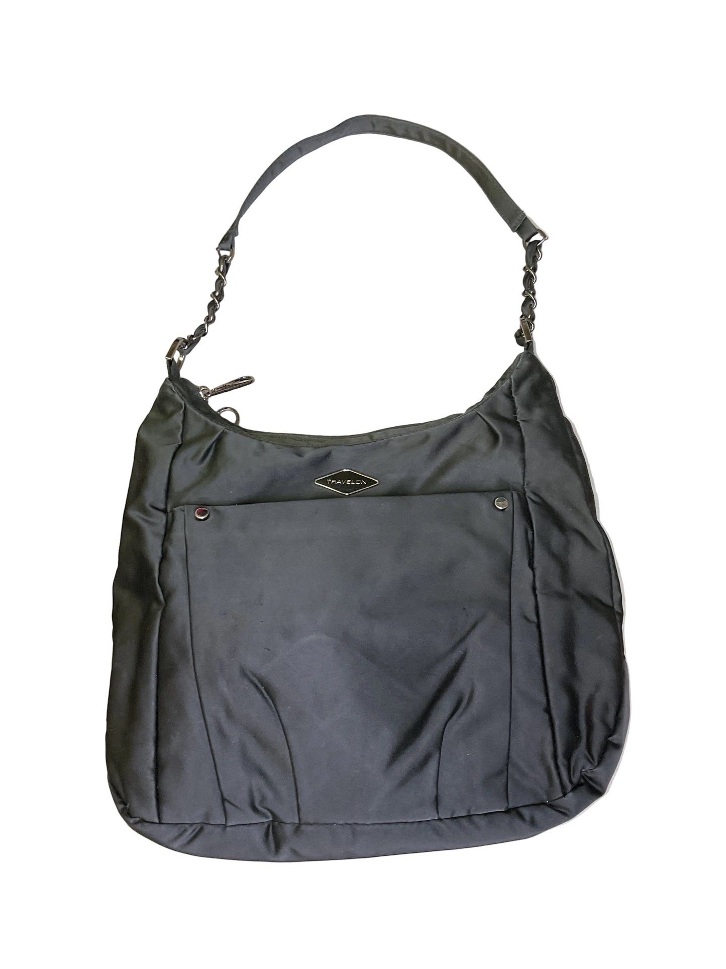 Handbag By Travelon In Black & Silver, Size:Medium