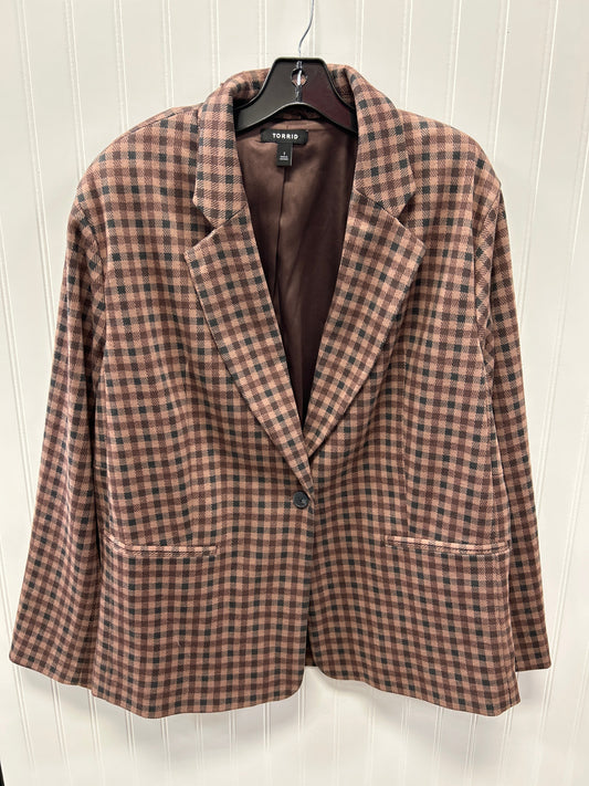 Blazer By Torrid In Brown, Size:1X