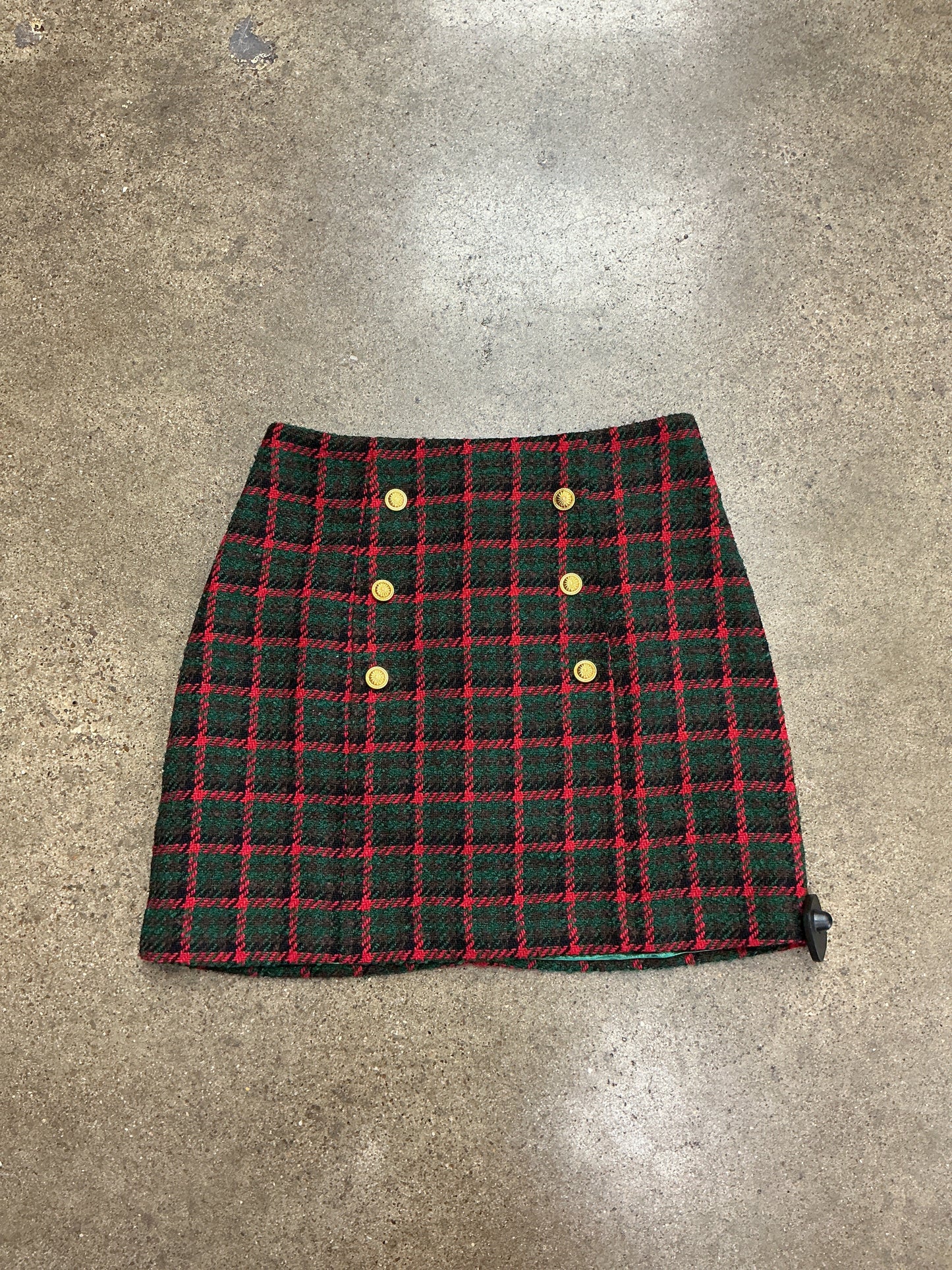Skirt Mini & Short By Clothes Mentor In Green & Red, Size:M
