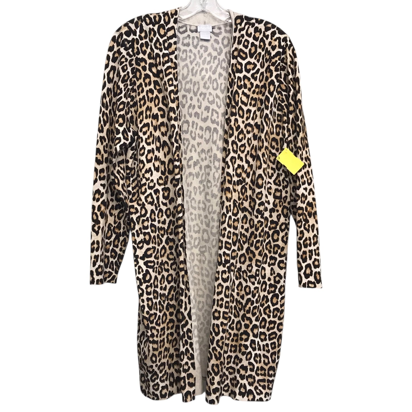 Sweater Cardigan By Chicos In Animal Print, Size:M