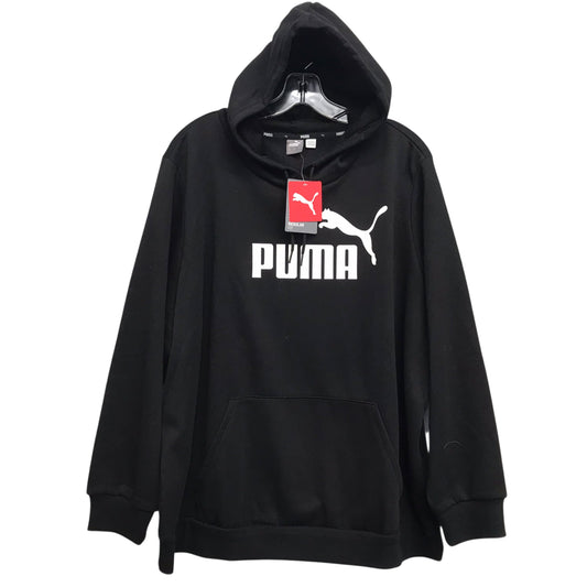 Athletic Sweatshirt Hoodie By Puma In Black, Size:3X