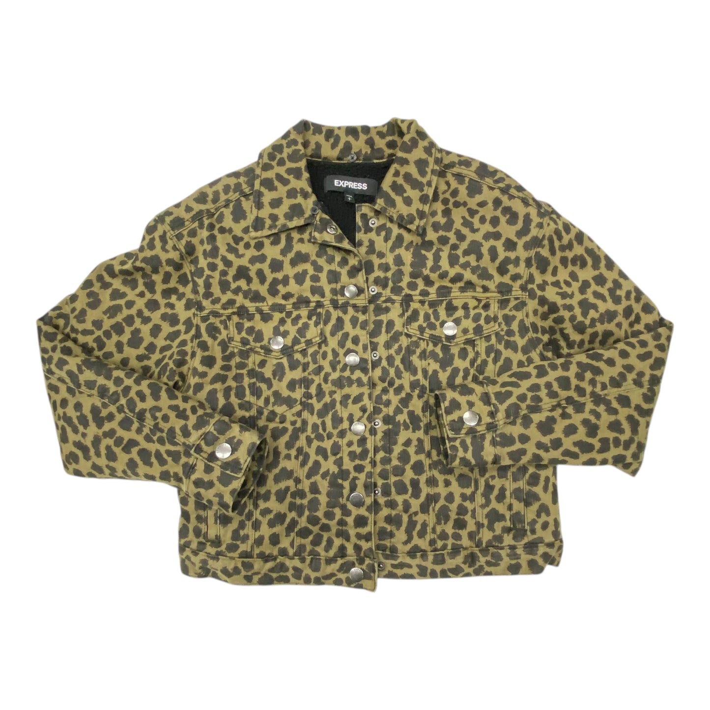 Jacket Faux Fur & Sherpa By Express In Animal Print, Size:Sp