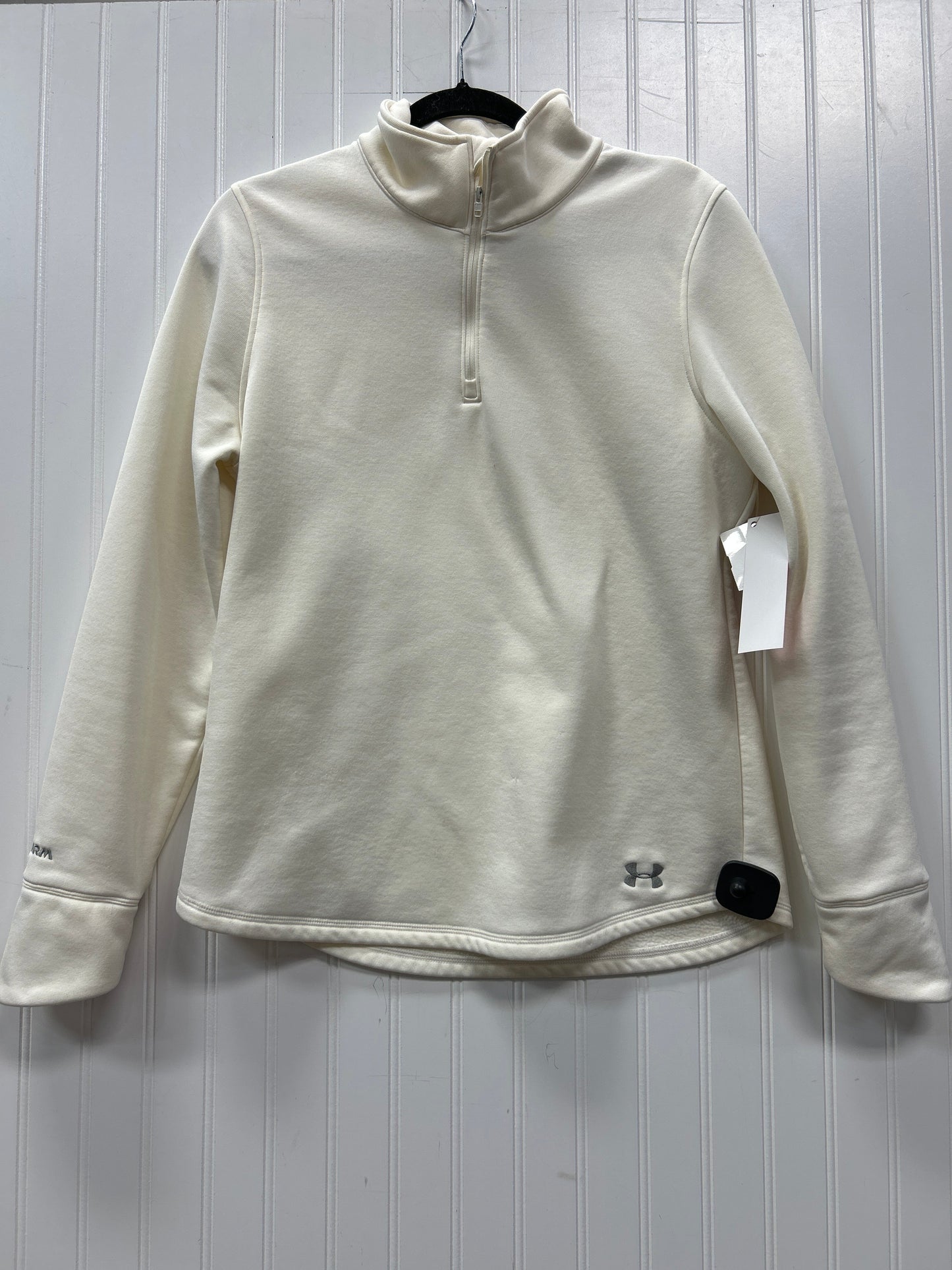 Athletic Top Ls Collar By Under Armour In Cream, Size:M