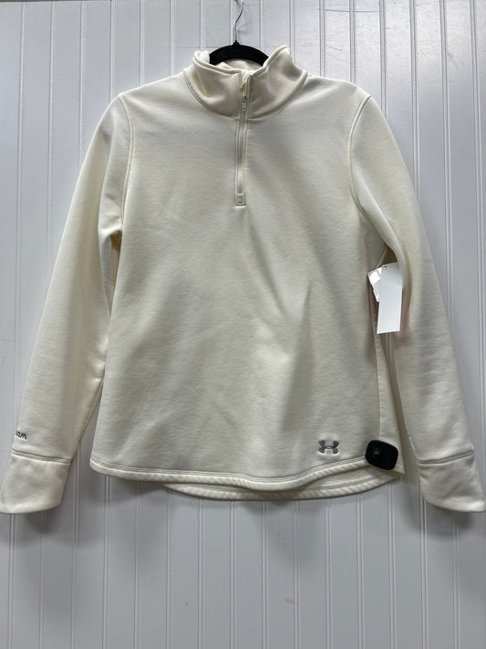 Athletic Top Ls Collar By Under Armour In Cream, Size:M