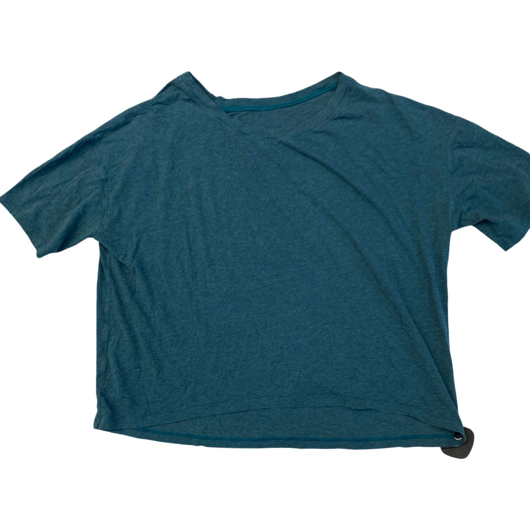 Athletic Top Ss By Lululemon In Teal, Size:L