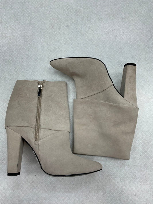 Boots Ankle Heels By Vince Camuto In Beige, Size:8.5
