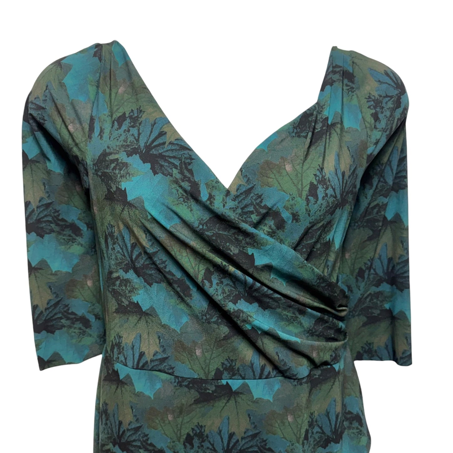 Dress Casual Midi By Chiara Boni In Blue & Green, Size: 16 (It 52)