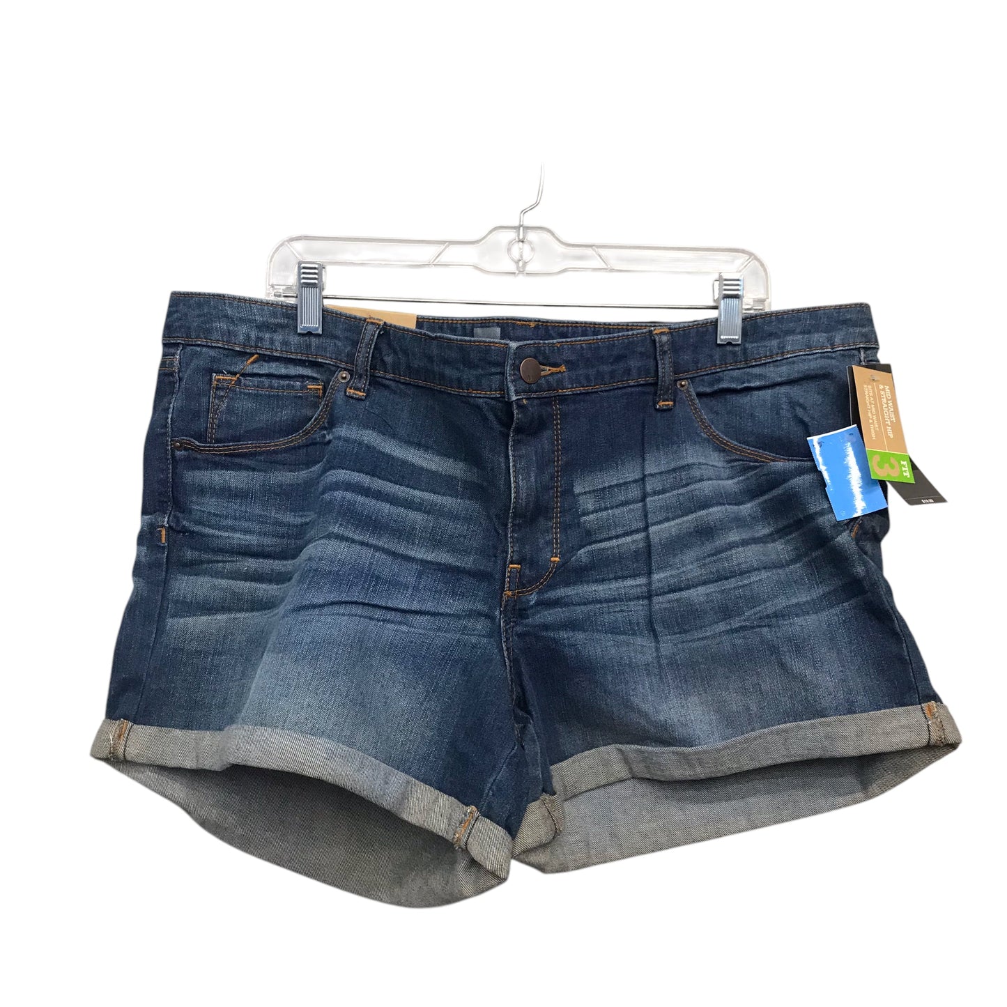 Shorts By Mossimo In Blue Denim, Size:18