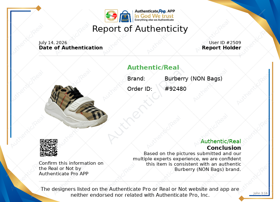 Regis Check Logo Sneakers Luxury Designer By Burberry In Plaid Pattern, Size: 8.5