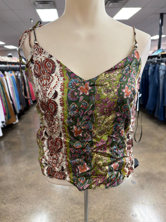 Top Sleeveless By Zara In Floral Print, Size:S