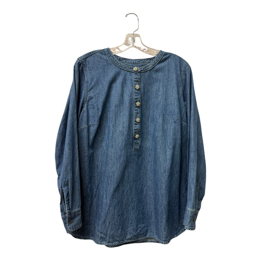 Top Ls By Talbots In Blue Denim, Size:Xl
