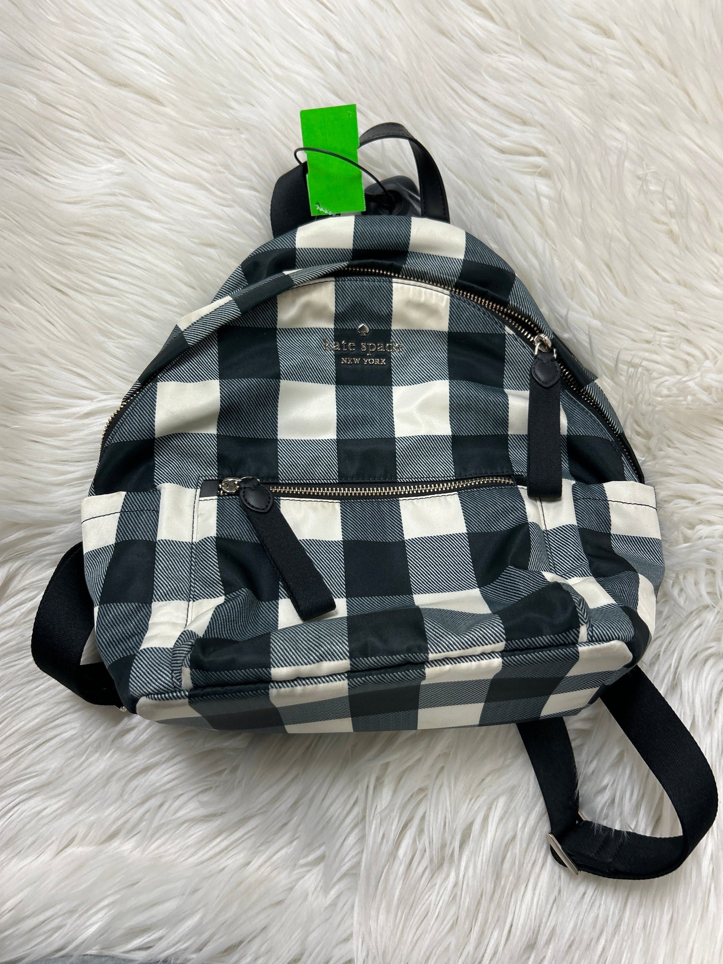 Backpack Designer By Kate Spade In Checkered Pattern, Size:Medium